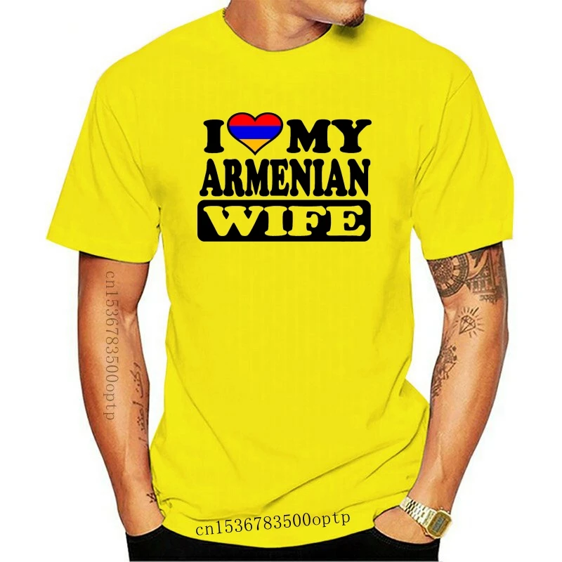 Man Clothing New Mens Funny Cool Novelty Armenian Wife Armenia Flag Joke Slogan T Shirts Gifts Quality Men Printing Sho |