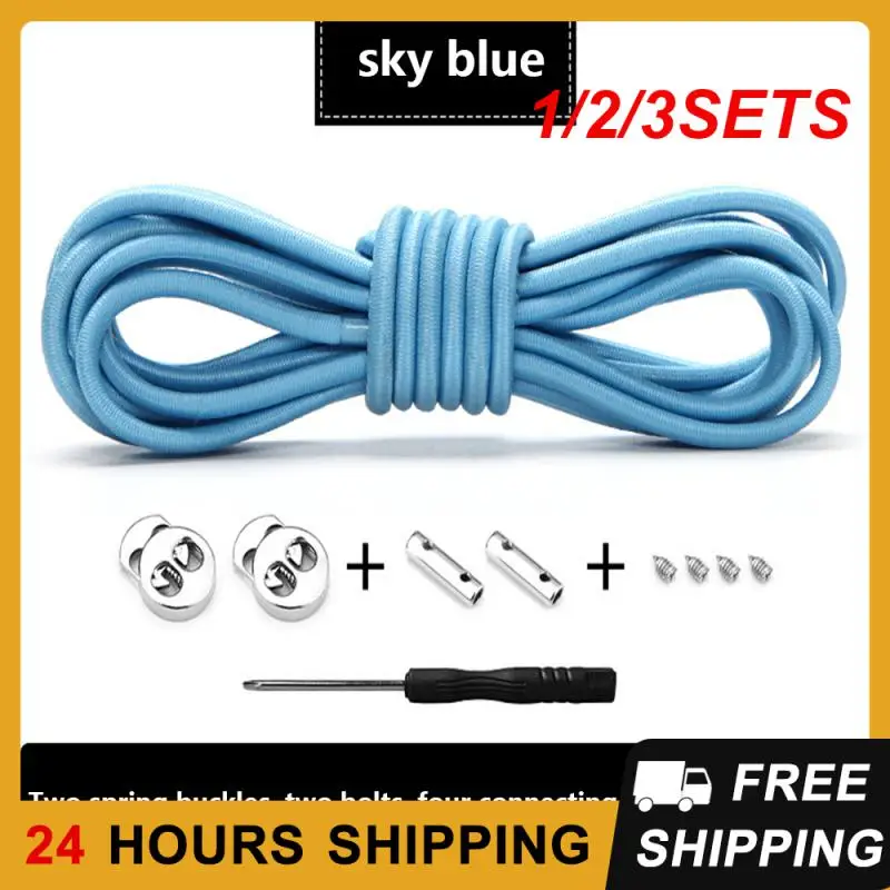 

Полукруглая однотонная шнуровка для обуви, 1/2/3 комплекта, аксессуары для обуви, ленивая обувь, кружевной металлический замок, 100 см, шнурки для обуви без завязывания