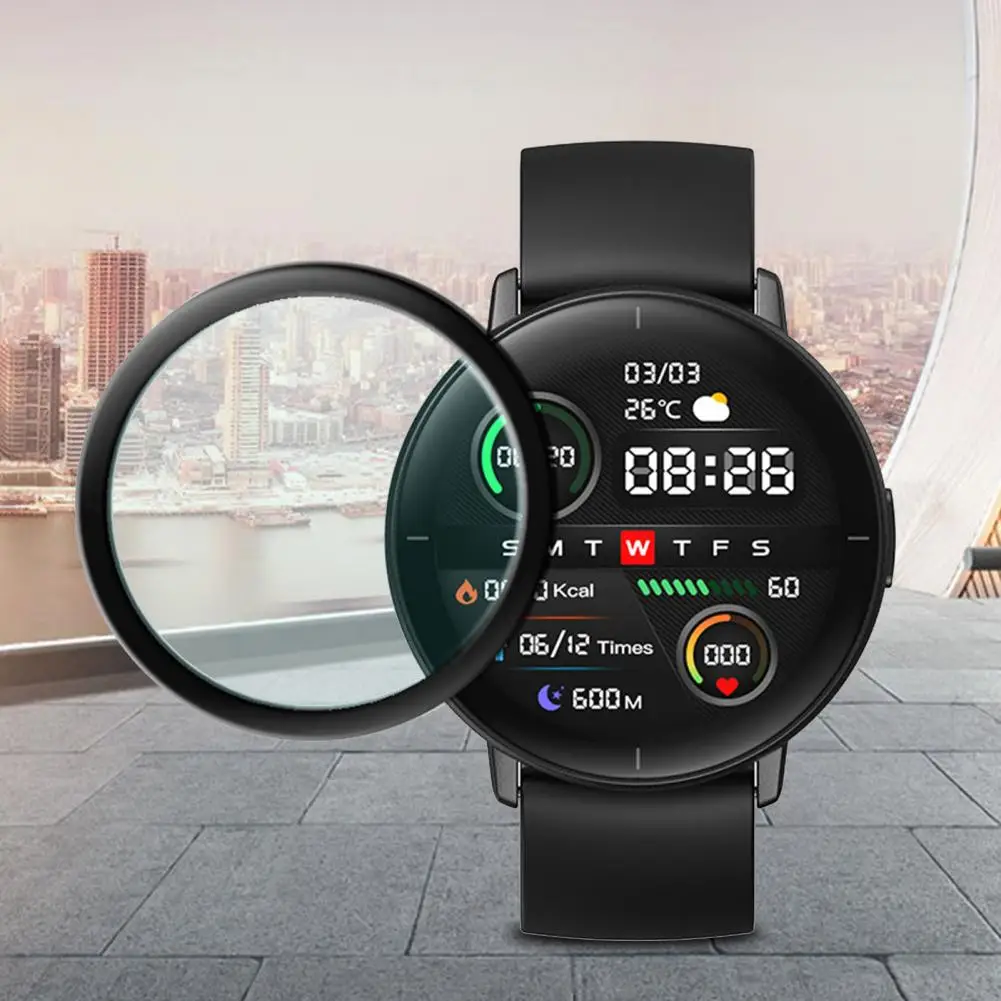 

Useful Screen Film Clear Screen Protector Dustproof 3D Curved Smart Watch Protector Scratch Resistant