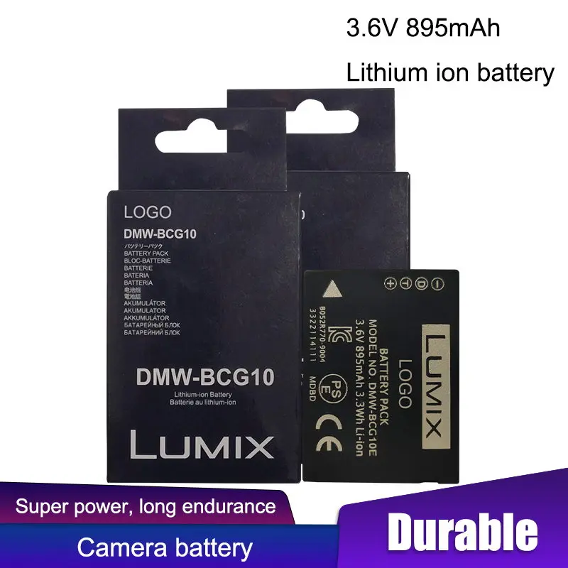 Аккумулятор для камеры 895 мАч долговечной Lumix DMW-BCG10 DMW BCG10 BCG10E |