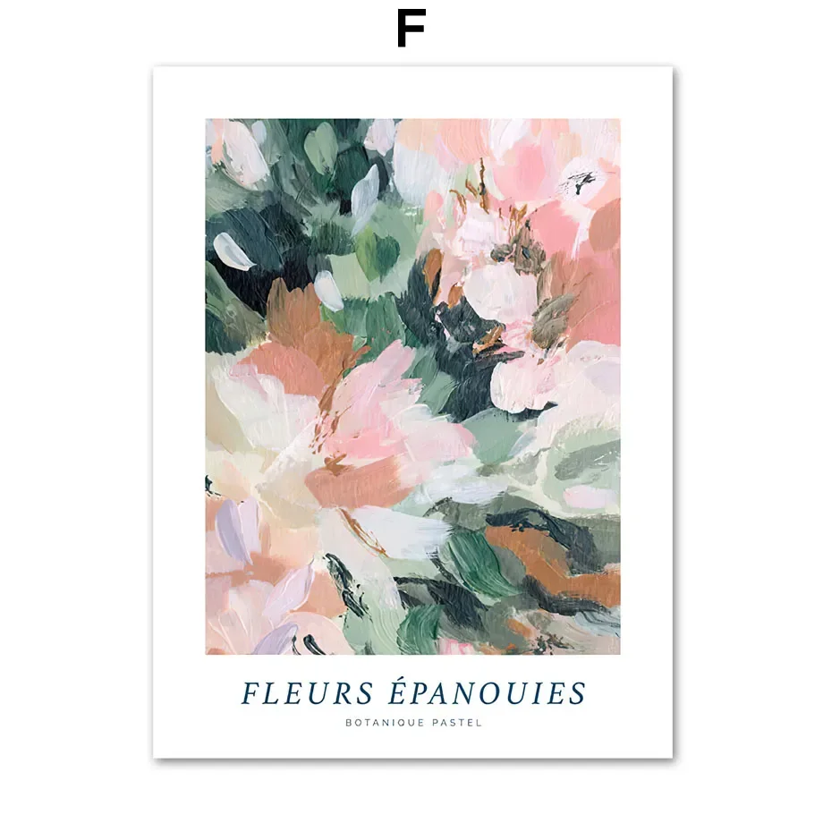 

Абстрактные акварельные цветы на холсте