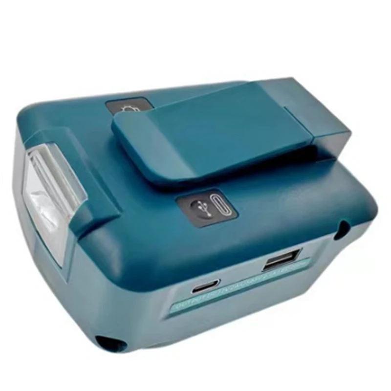 

Лидер продаж, адаптер аккумулятора для Ma-Kita 18V ADP05 с зажимом для ремня и USB-зарядным устройством и разъемом постоянного тока 12 В и светодиодны...