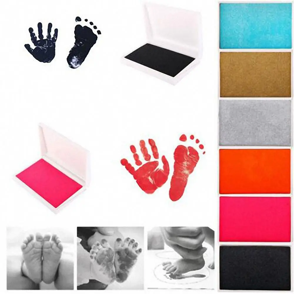 5 цветов детский коврик для создания следов рук нетоксичный прозрачный сенсорный
