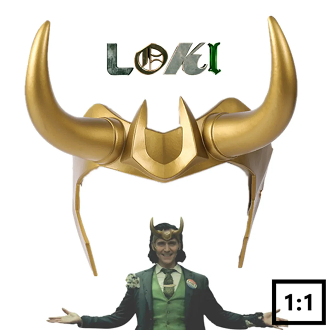 

Disney Marvel TV LOKI Horns Helmet Cosplay PVC Avengers Headwear Headband Masquerade Halloween Party Costume Props kid gift toys