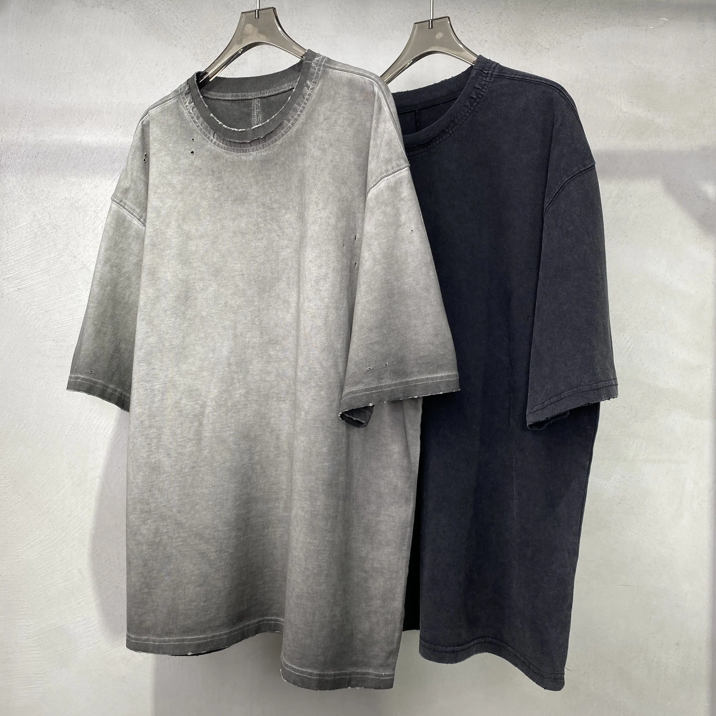 Винтажная рубашка с отверстиями для обратной жарки