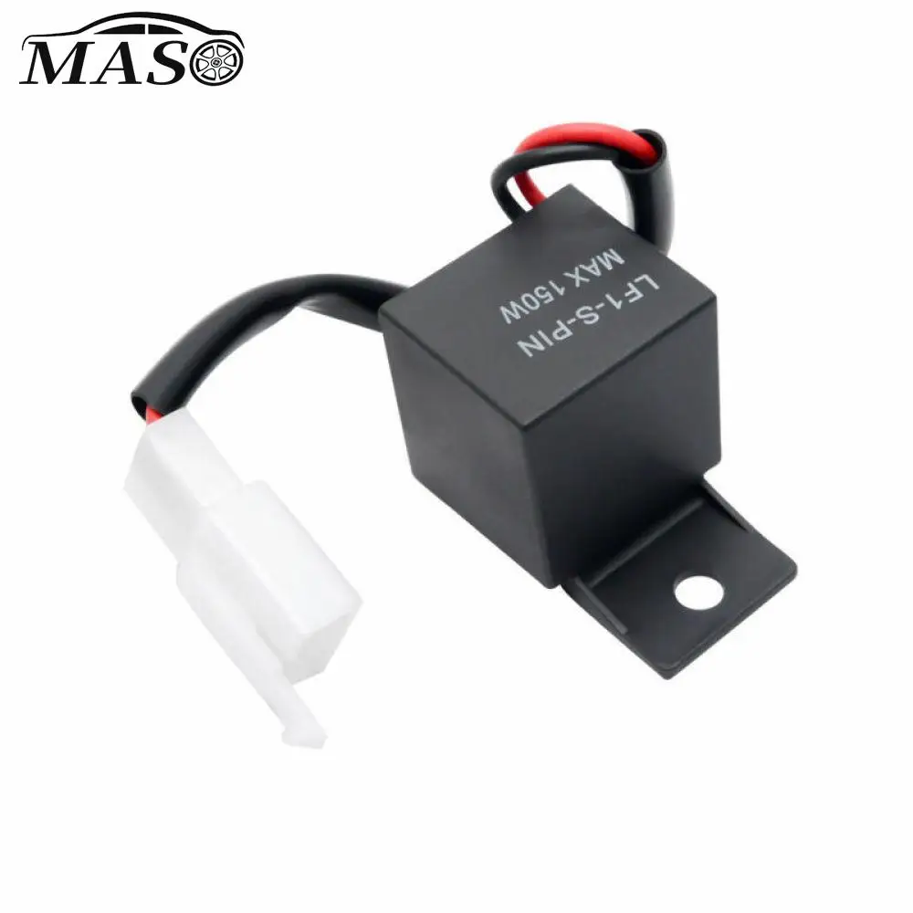 

2PIN 12V LED Turn Light Flasher Blinker Relay Signal Rate Control for Motorcycle Black