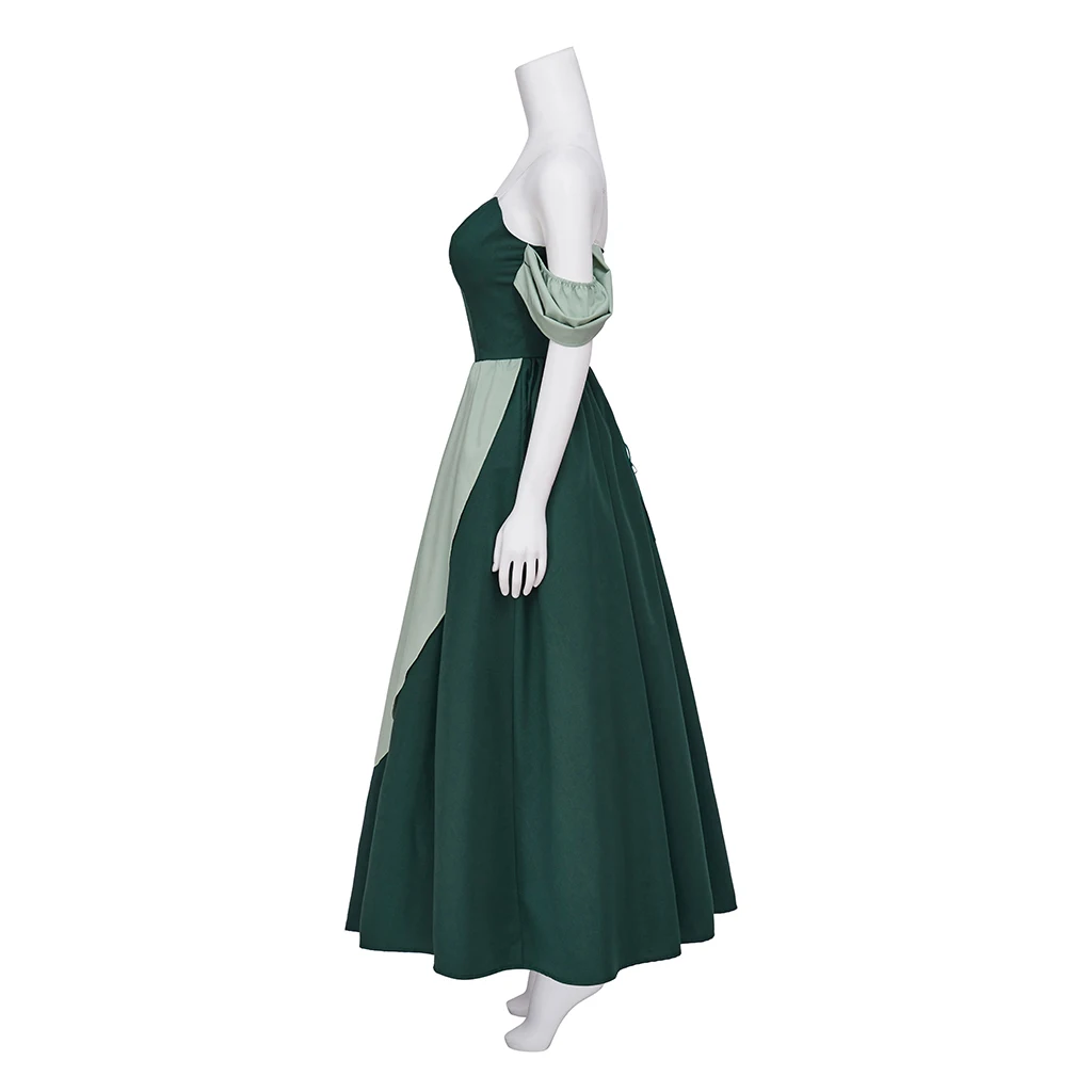 Зеленое платье принцессы Paulette для косплея костюм аниме Бимперты сексуальное