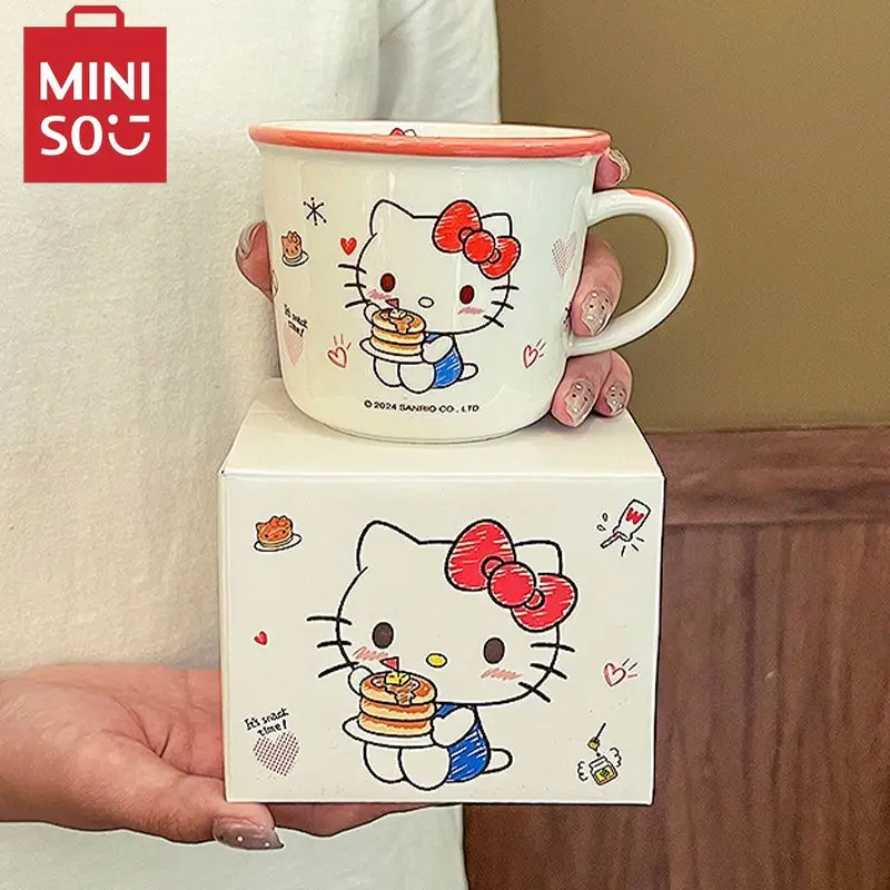 Sanrio мультфильм kuromi 340 мл керамическая кружка домашняя для молока милая