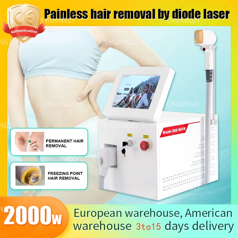 

2023 HOT Hair Removal Laser Ice Cool Epilator 755/808/1064nm Alexandrite Machine Diode Laser Hair Removal Machine