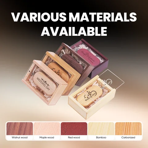 JASTER Деревянные флэш-накопители USB 2.0 128 ГБ 64 ГБ с акриловой крышкой, свадебный подарок, ручка-накопитель 32 ГБ, бесплатный индивидуальный логотип, карта памяти U Disk