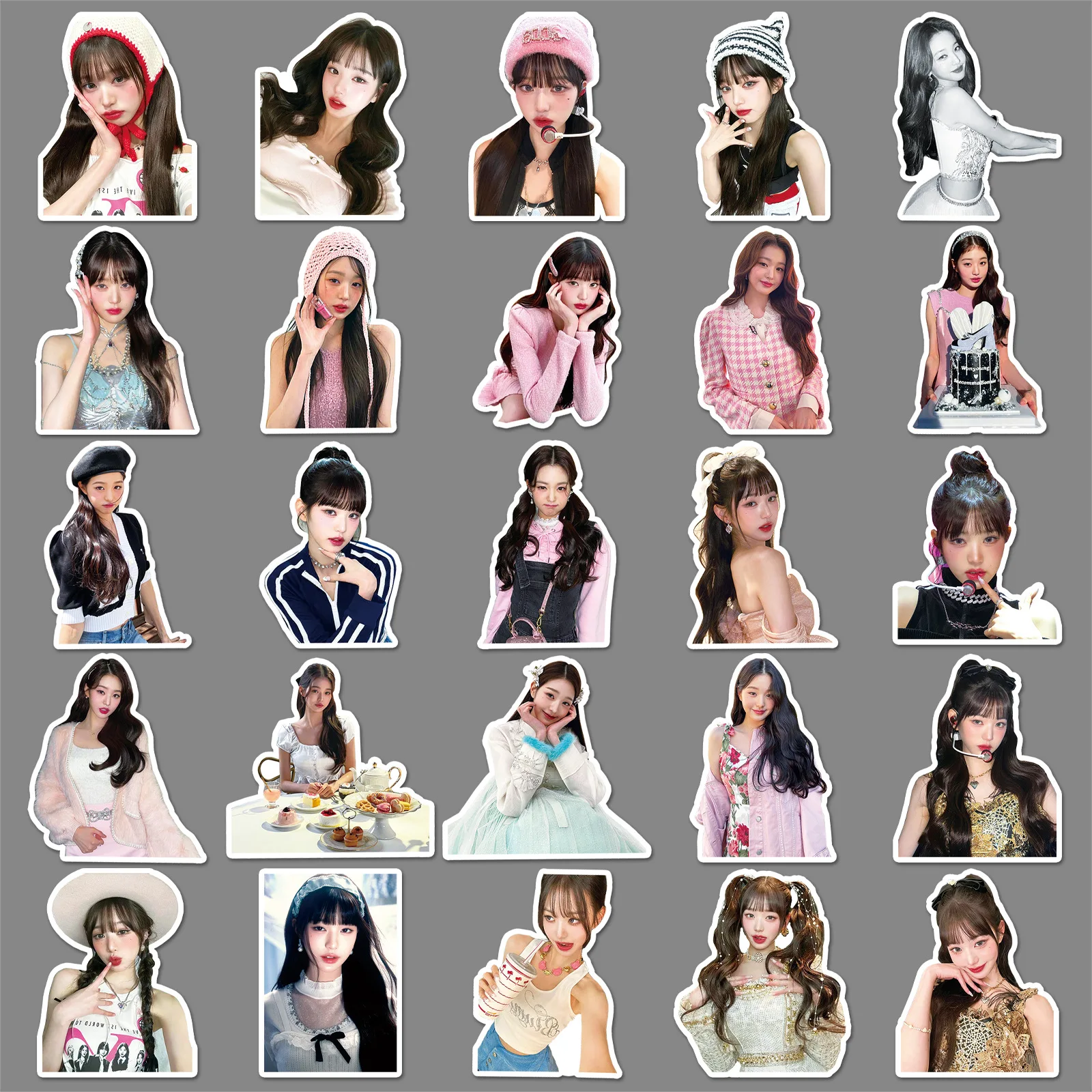 Наклейки K-pop Idols WonYoung 50 шт./комплект милые водонепроницаемые наклейки в стиле INS