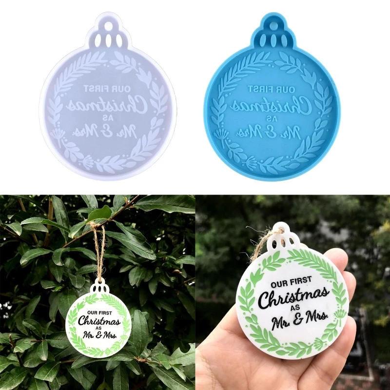 

R3MC силиконовая Рождественская круглая форма для брелока с отверстием