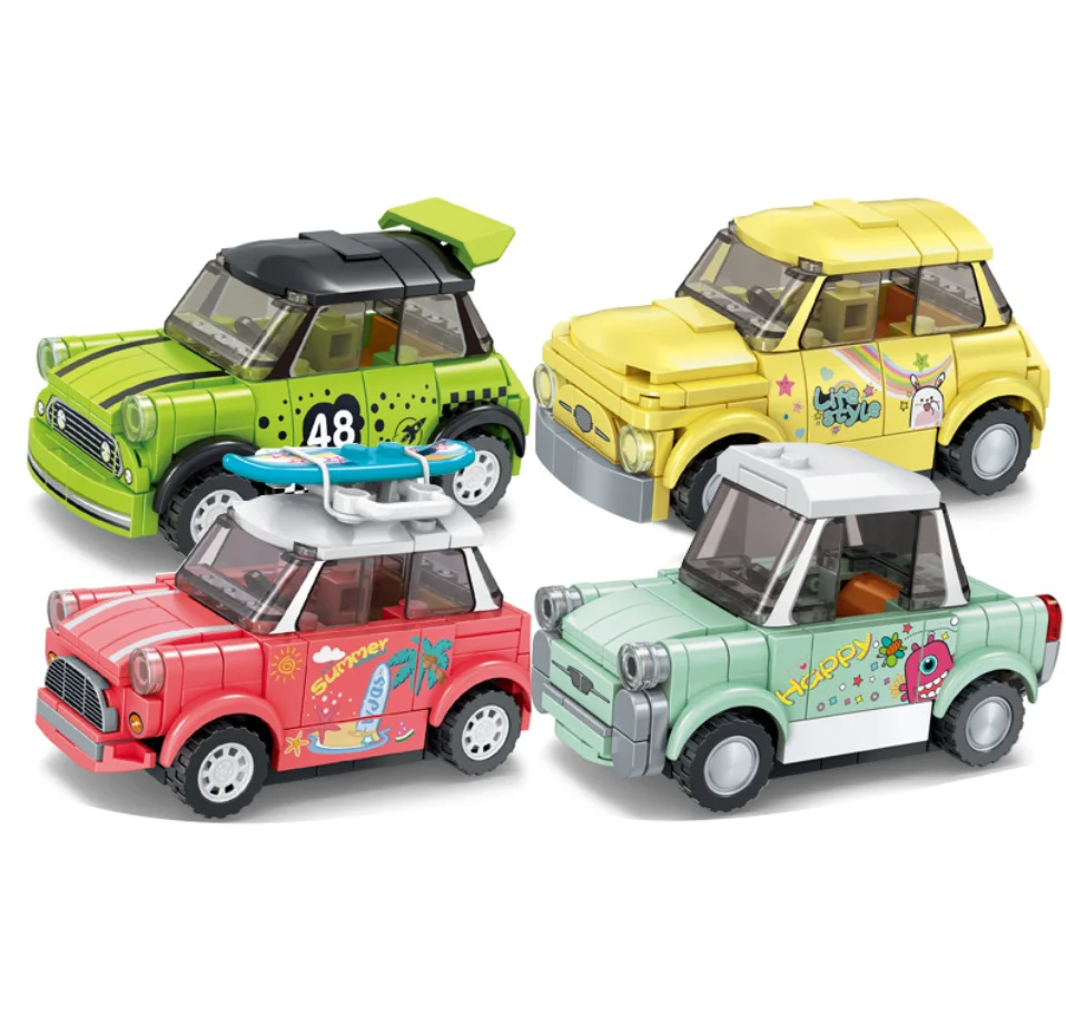 

Q mini car model building blocks children boys and girls toys gift