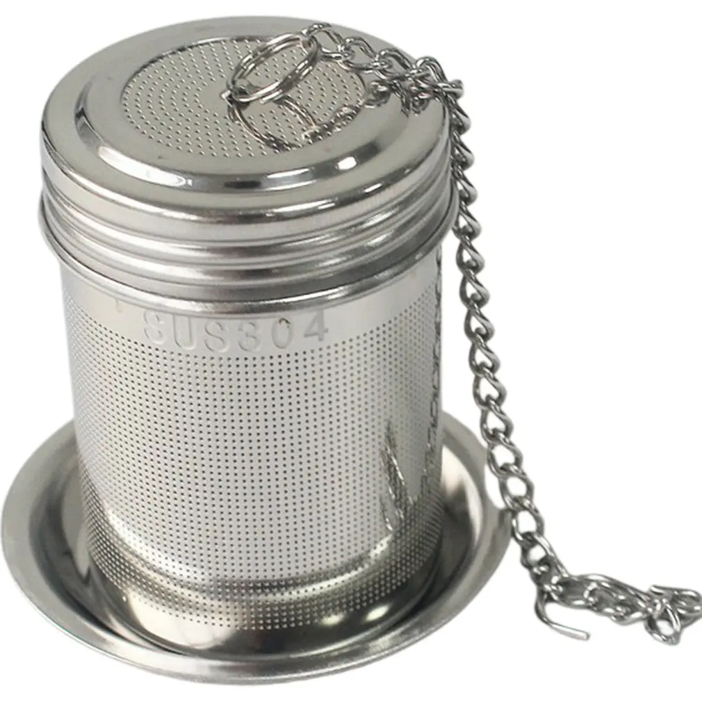 

Tea Infuser Extra Fine Mesh Tea Infuser Threaded Connection Stainless Steel with Extended Chain Hook to Brew Loose Leaf Tea