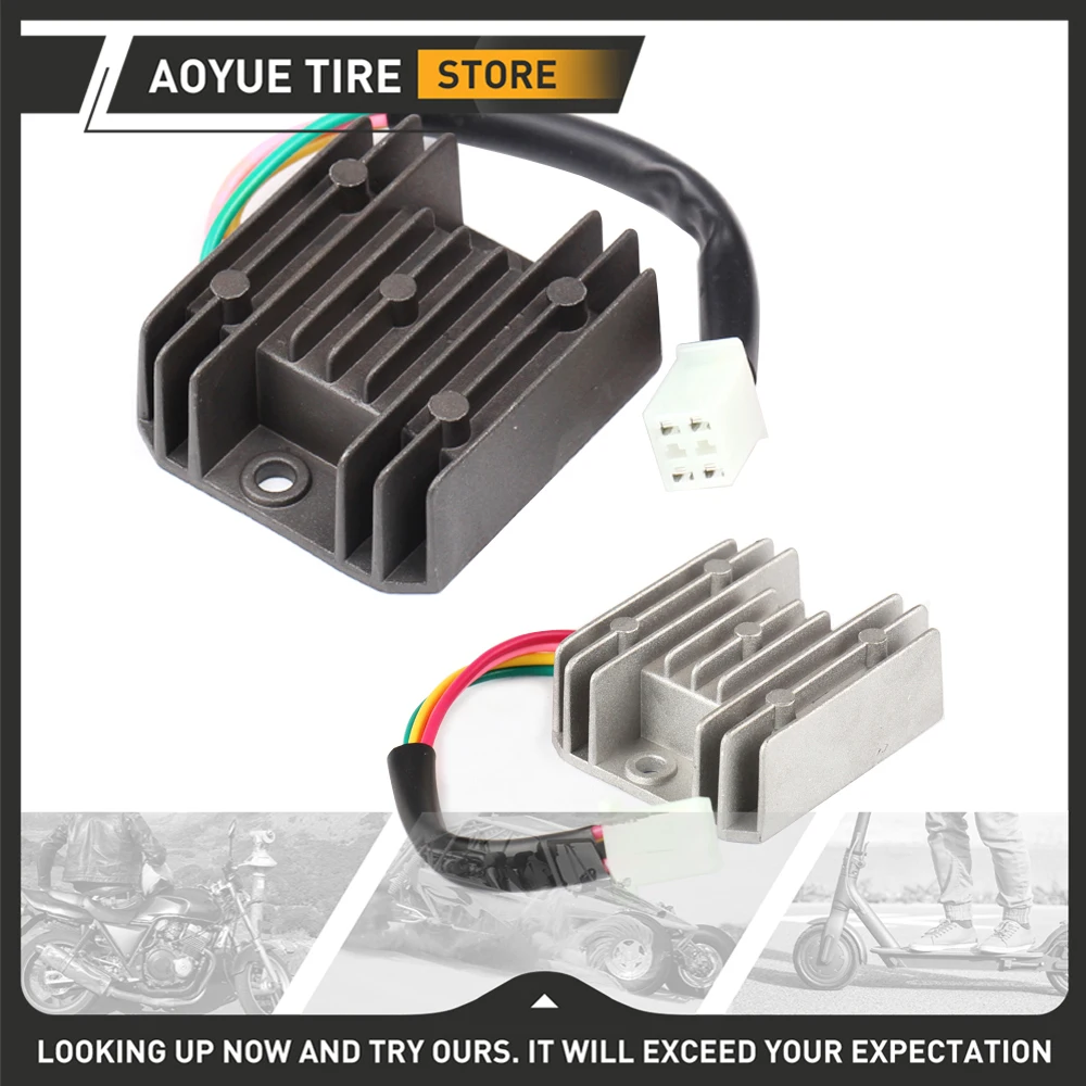 

Brand new 4 Wires 4 Pins 12 Voltage Regulator Rectifier For 150-250CC Motorcycle Scooter Moped ATV Aluminium Alloy Black White