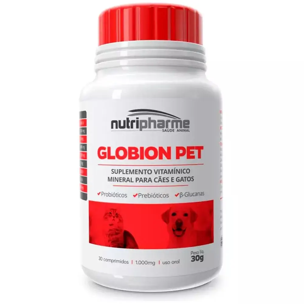 

Globion Pet Supplement Nutripharme Dogs Cats 30 Tablets