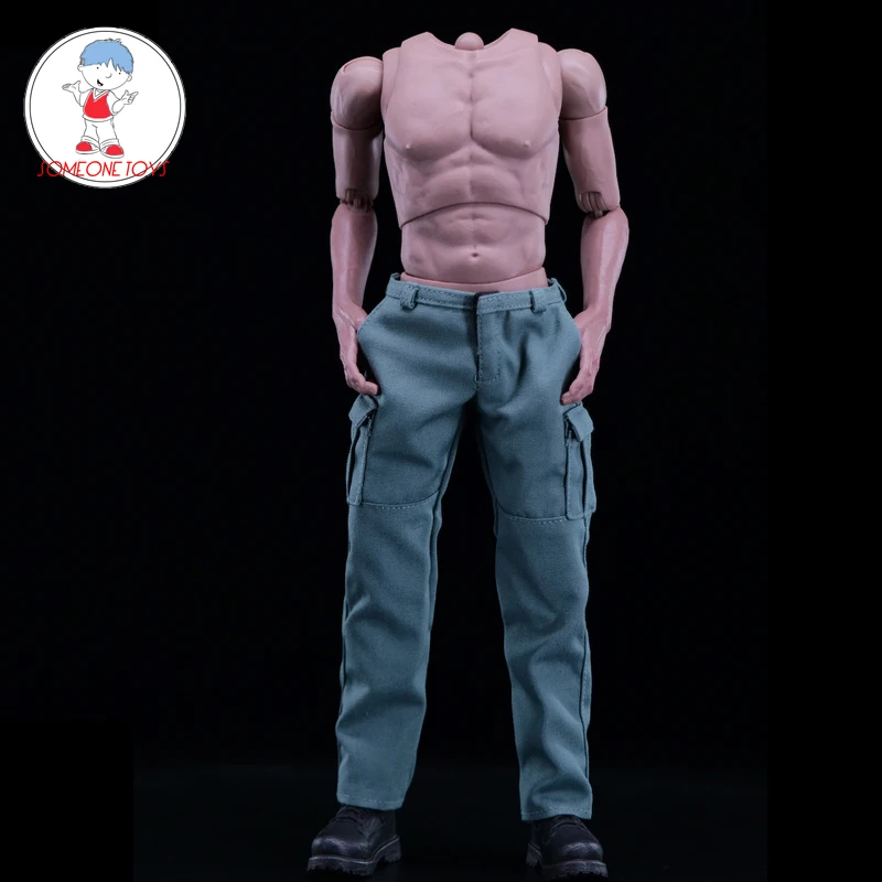 

1/6 Scale Male Soldier Combat Pants Men Big Pocket Overalls for 12 Inch Narrow Shoulder Action Figure Clothes