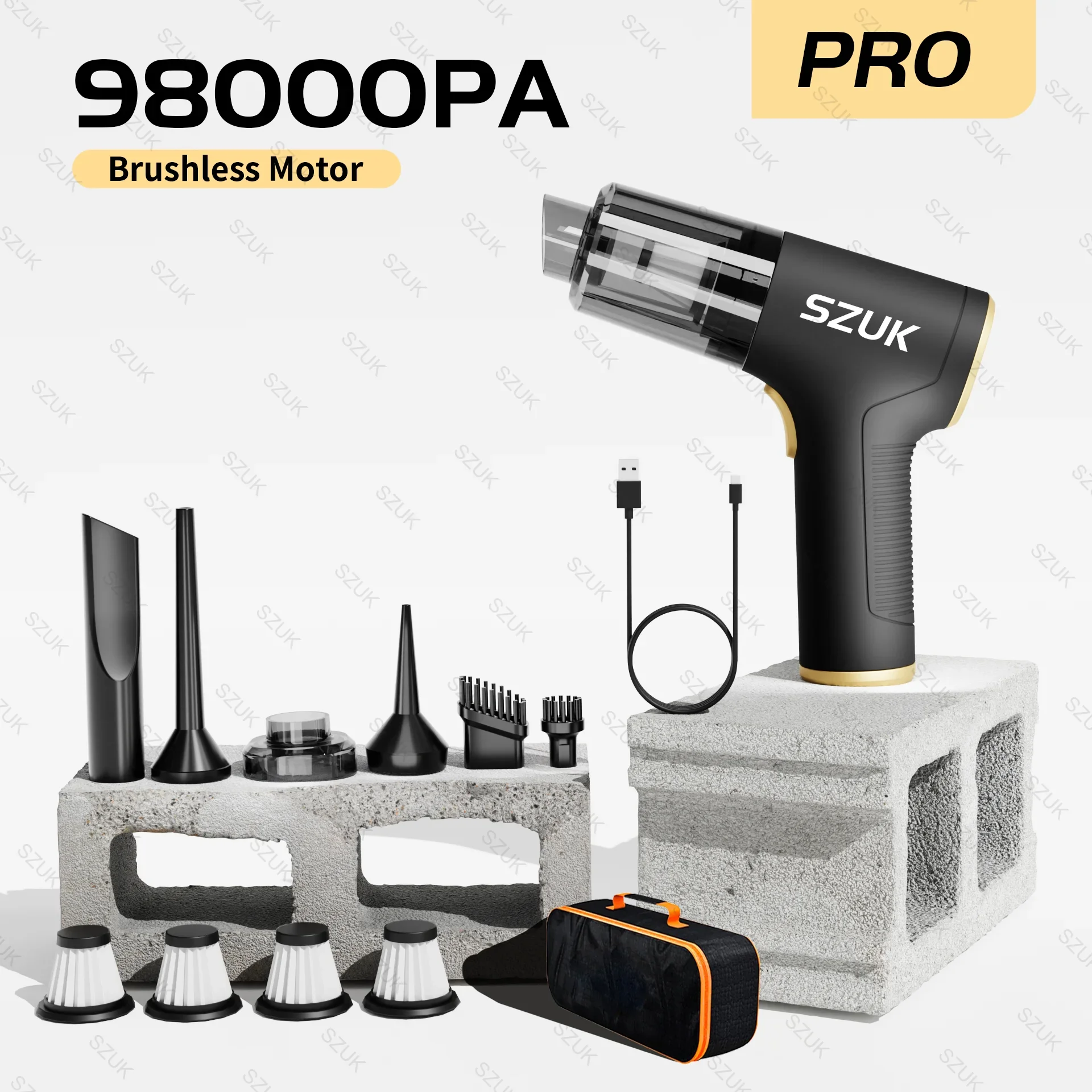 

SZUK 98000PA Автомобильный пылесос Беспроводная мини - мощная мойка Автомобильный портативный компьютер