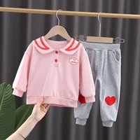 girls clothing kit fashion 2022 new baby long sleeve two piece korean clothing wholesale designer clothes