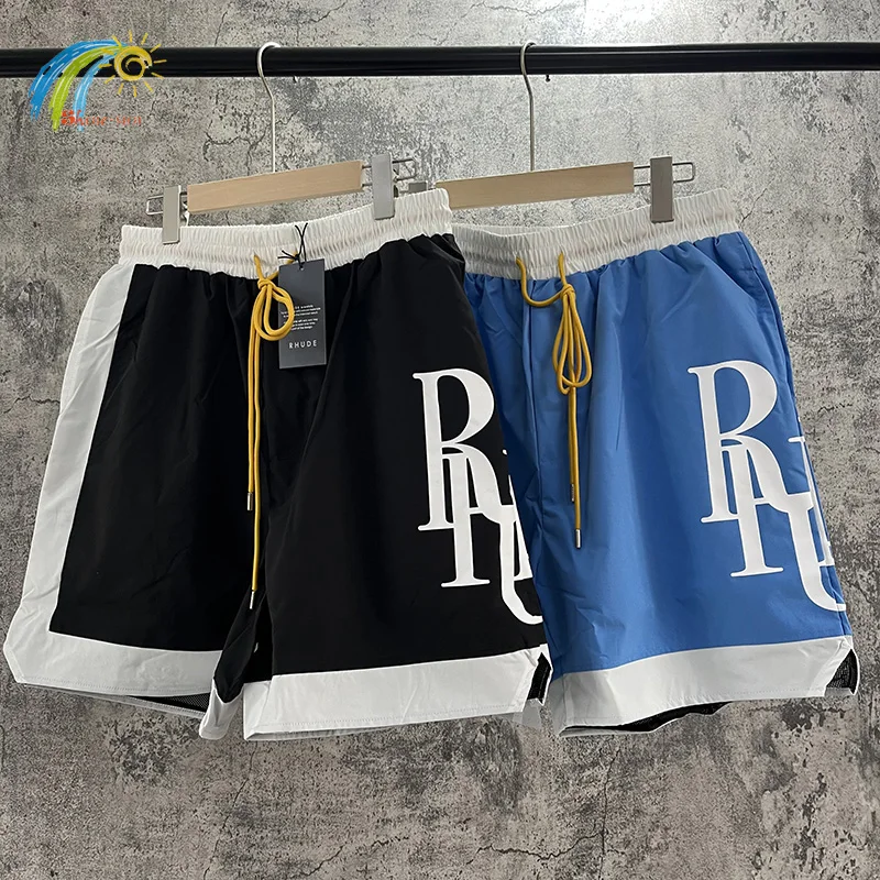 

Шорты мужские/женские с буквами ревеня, простые быстросохнущие бриджи с внутренней сеткой, стрейчевые, летняя повседневная одежда, лучшее качество