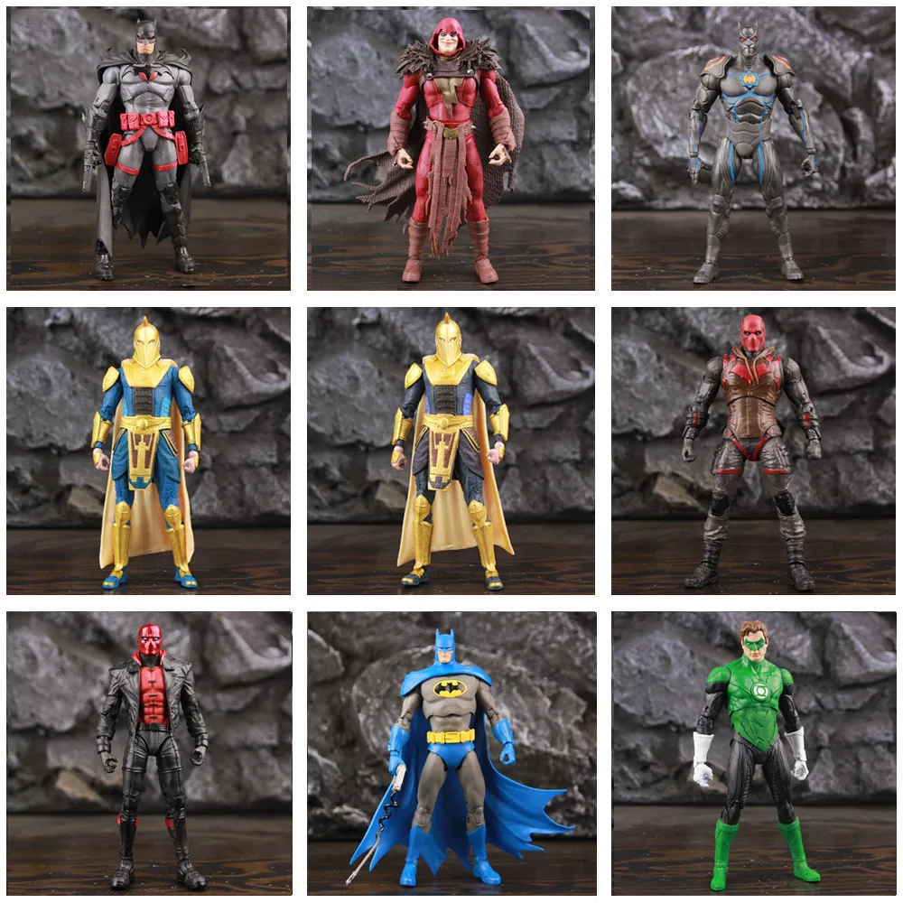 Дешево Экшн-фигурки DC Multiverse 2022 летучая мышь, человек, кошка, леди, берег, Артур, ридлер, сила скорости, мигание, 7 дюймов, игрушки Poseidon, модель куклы