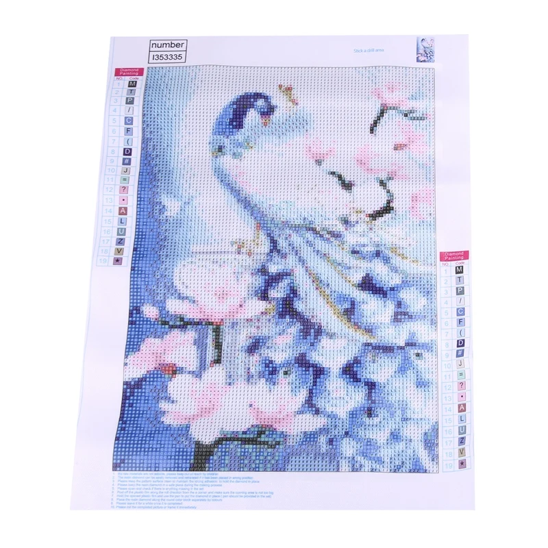 

5D DIY Diamond Painting Animal Peacock Flower Diamond Embroidery Cross Stitch Kit Wall Sticker Home Decoration
