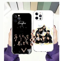 Hot Kpop-BTS-Boys Case for iPhone Pro Max Cover Transparent Soft for iPhone Pro Max Plus SE2020 Shell Coque