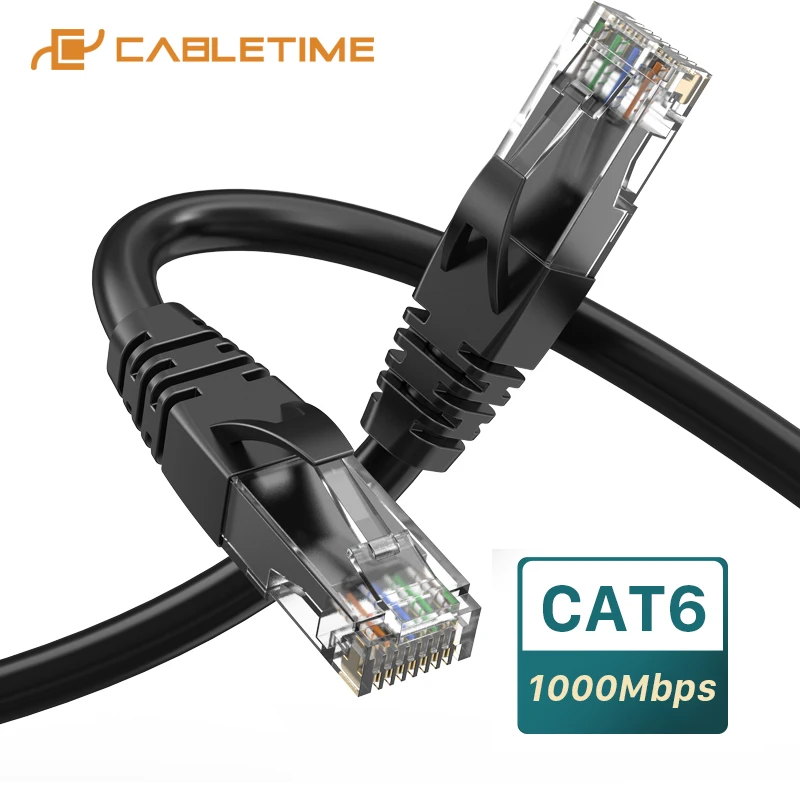 

7205 NO.2Cabletime Ethernet Kabel Lan Cat6 RJ45 Utp Internet Newtwork Kabel Voor Patch Cord Router Laptop Lan Kabel C399