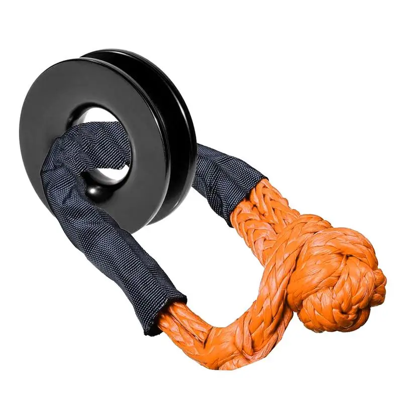 

Capstan Recovery Ring Snatch Soft Shackle With Protective Sleeve Shrinkage For Outdoor Adventurers With Traction Belts