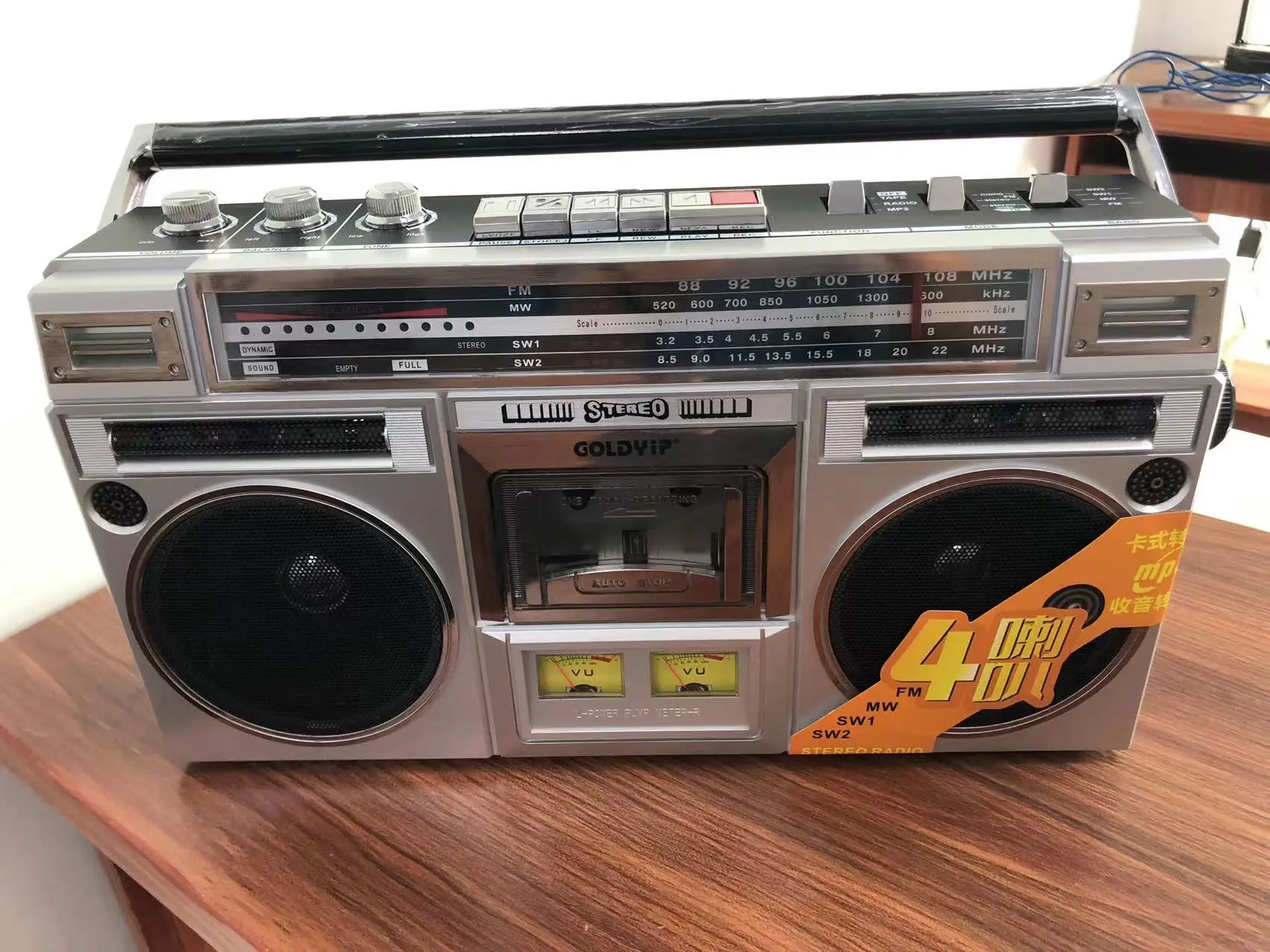 Home Used Popular Classic Big Cassette Recorder Player With FM/AM/SW Radio and USB/SD Function Bluetooth Connect