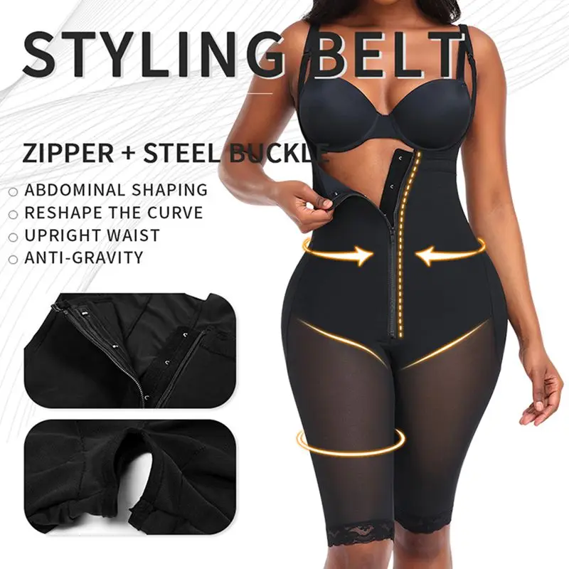 

Faja Colombianas Skims Shapewear Bodysuit For Women Open Crotch Breathable Full Body Shaper Hip Lifter Sim Tummy Control Panties