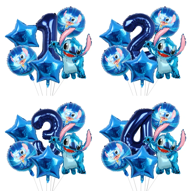 

Disney Cartoon Lilo & Stitch Birthday Balloons 32inch Number Foil Inflatable Balloons Kids Party Decoration Baby Shower Globos
