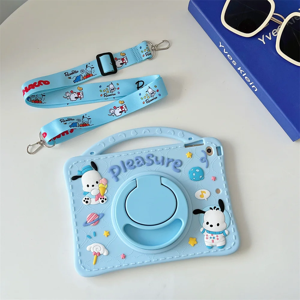 

Case for Xiaomi Mi Pad 5 Pro 12.4 Tablet Cover 2022 Soft Silicone Funda Rotating Stand Pen Slot Handle Kids Safe Cartoon Coque