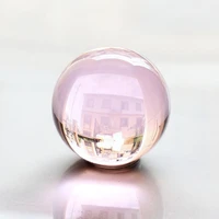 40mm natural stone rose pink crystal healing ball magic quartz crystal stones collection crafts decoration for photography l9k8