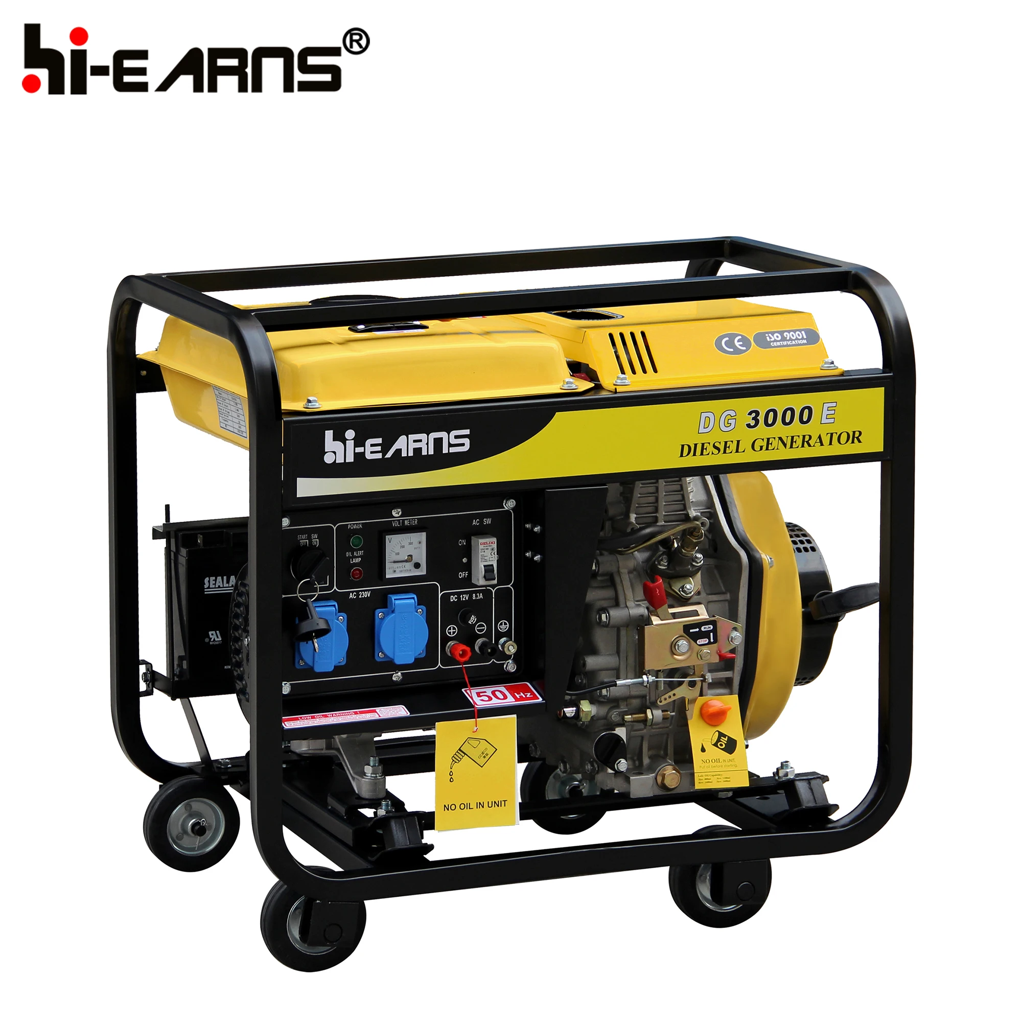 Портативный генератор матрицы с открытой рамой и воздушным охлаждением 3 кВА