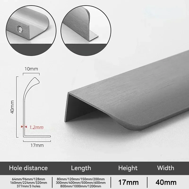 

Золотисто-черные скрытые ручки, невидимая дверная ручка, длинные ручки из алюминиевого сплава для кухонного шкафа, дверная ручка и фурнитура для ручек