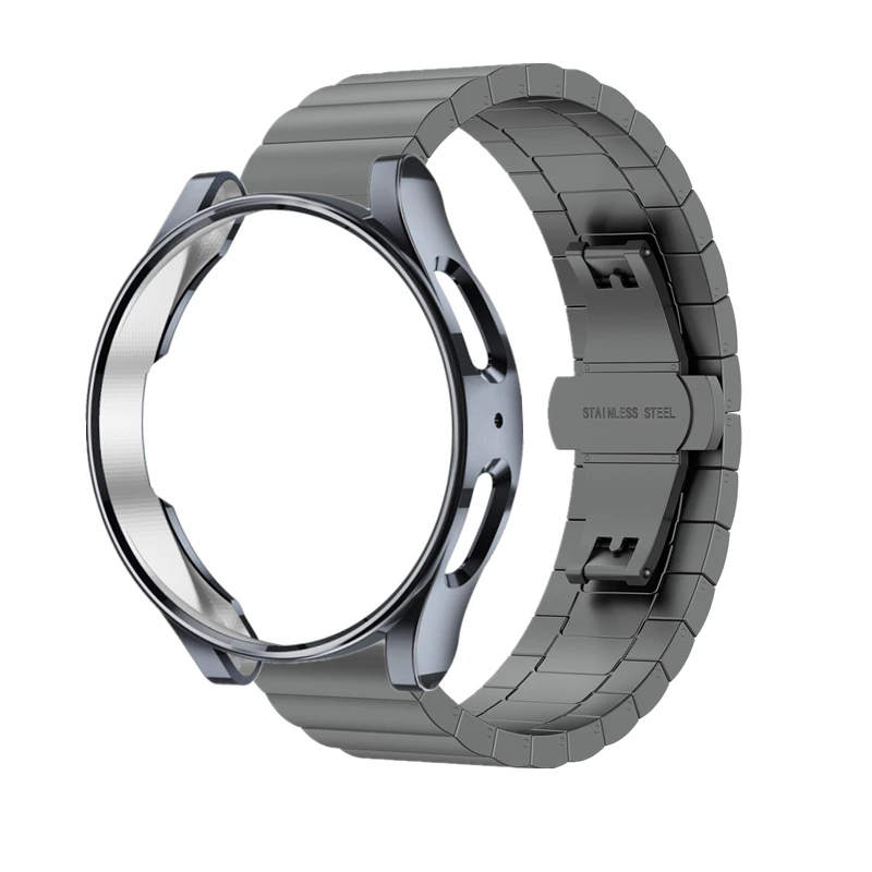 

Armor Band for Samsung Galaxy Watch 5 4 44mm 40mm Case+Business Stainless Steel Bracelet Strap For Galaxy Watch 5 Pro 45mm