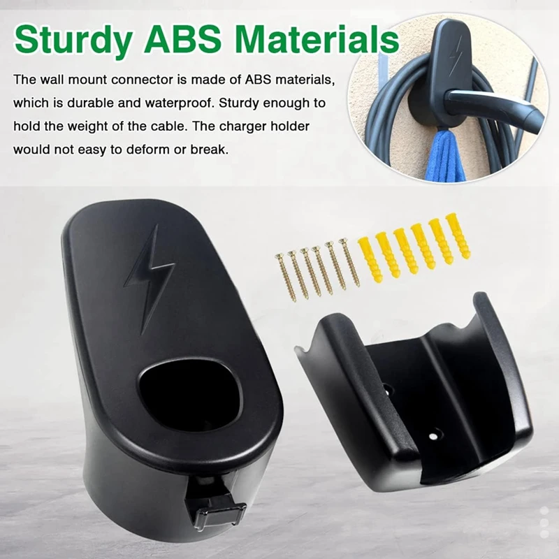 For Tesla Model Y 3 X S Charging Cable Holder Organizer - Car Charger Wall Mount Connector With Chassis Bracket |