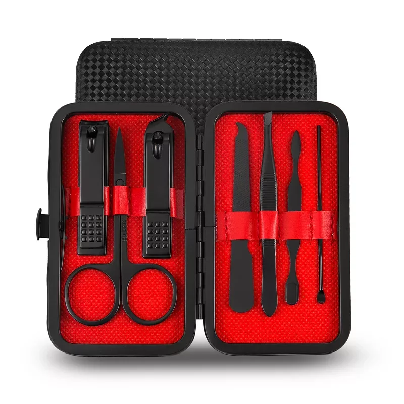 

7pcs/set New Manicure Nail Clippers Pedicure Set Portable Travel Hygiene Kit Stainless Steel Nail Cutter Tool Set