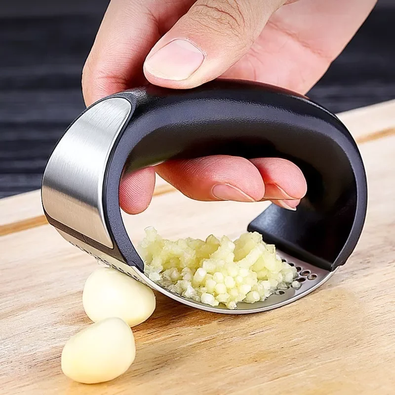 

1pcs Manual Stainless Steel Garlic Press Manual Garlic Mincer Chopping Garlic Tools Curve Fruit Vegetable Tools Kitchen Gadgets