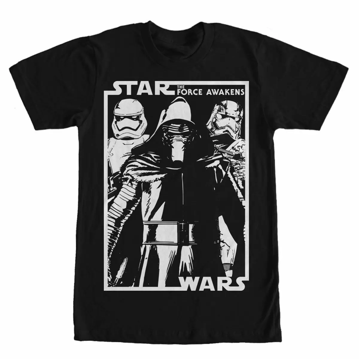 

Wars VII: The Force Awakens Printed Mens Black T-Shirt