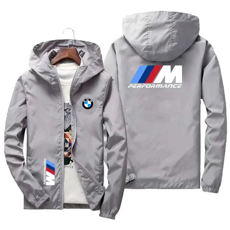 Фото 2026 Новая весенне-осенняя куртка с капюшоном и логотипом BMW, модная куртка для зарядки, плащ, мужская верхняя одежда M-7X №4