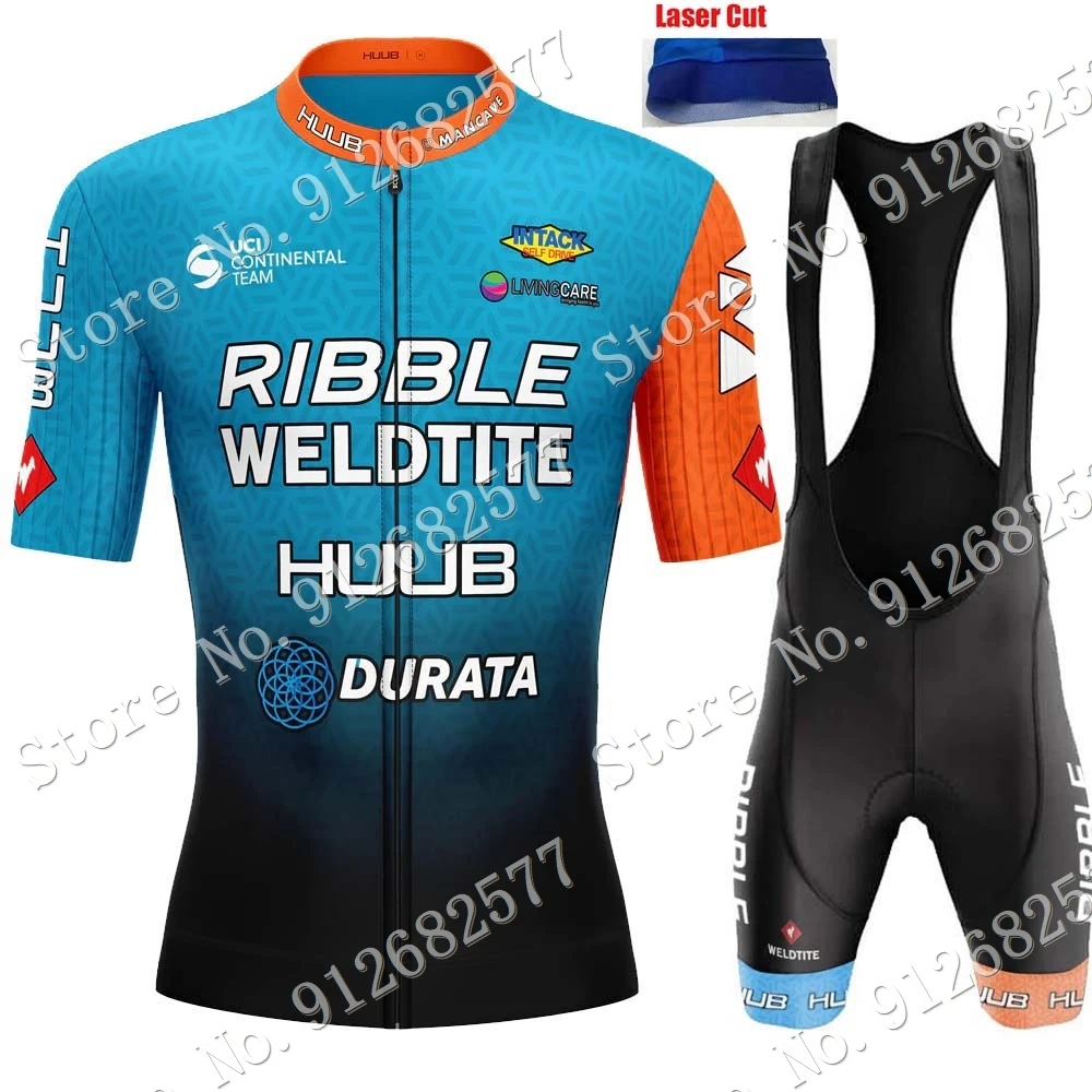 

Huub 2023 Cycling Jersey Ribble Weldtite Set Men Laser Cut Bicycle Clothing Road Bike Shirt Suit Bib Shorts MTB Maillot Culotte