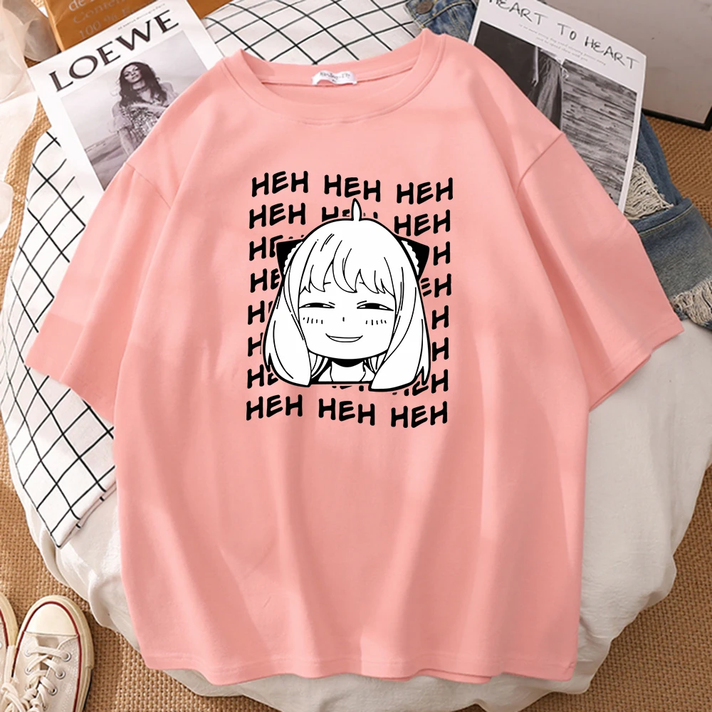 

Spy X Family Anya Heh Manga Kawaii Printing Men's Tee Shirt Harajuku Anime Cute Tee Clothing Breathable Soft Man T-Shirts