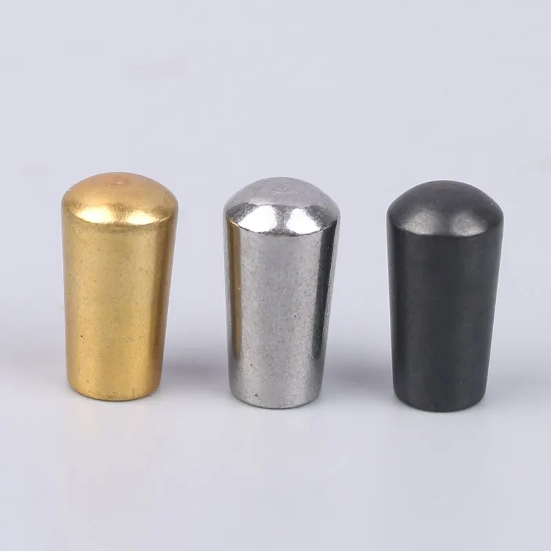 

1PC Electric Guitars Gear Shifter Metal Toggle Cap, 3 Way Pickup Colour Turn Toggle Switch Tip 3.5MM Screw Thread Knobs Tip Cap