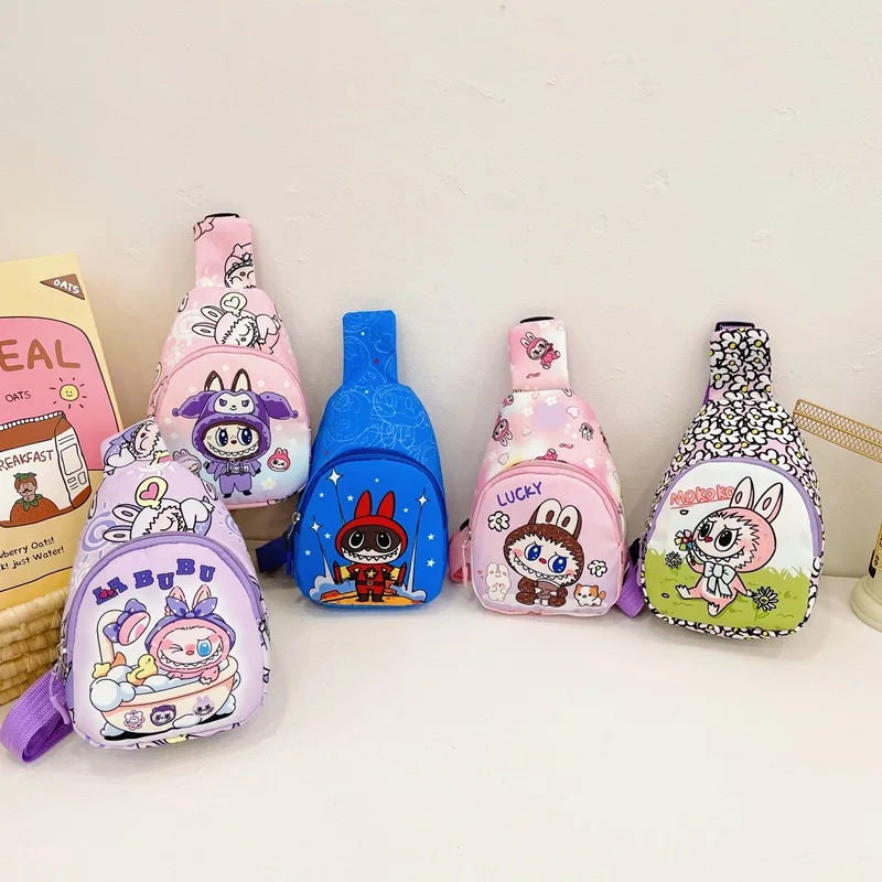 Детская нагрудная сумка Bubble Mart Labubu популярная для аксессуаров девочек с героями