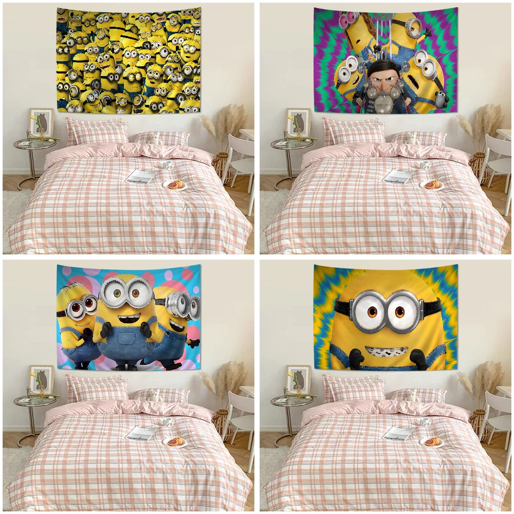 М-Миньоны D-Гадкий-мой аниме гобелен подвесной Таро хиппи Фотофон домашний декор