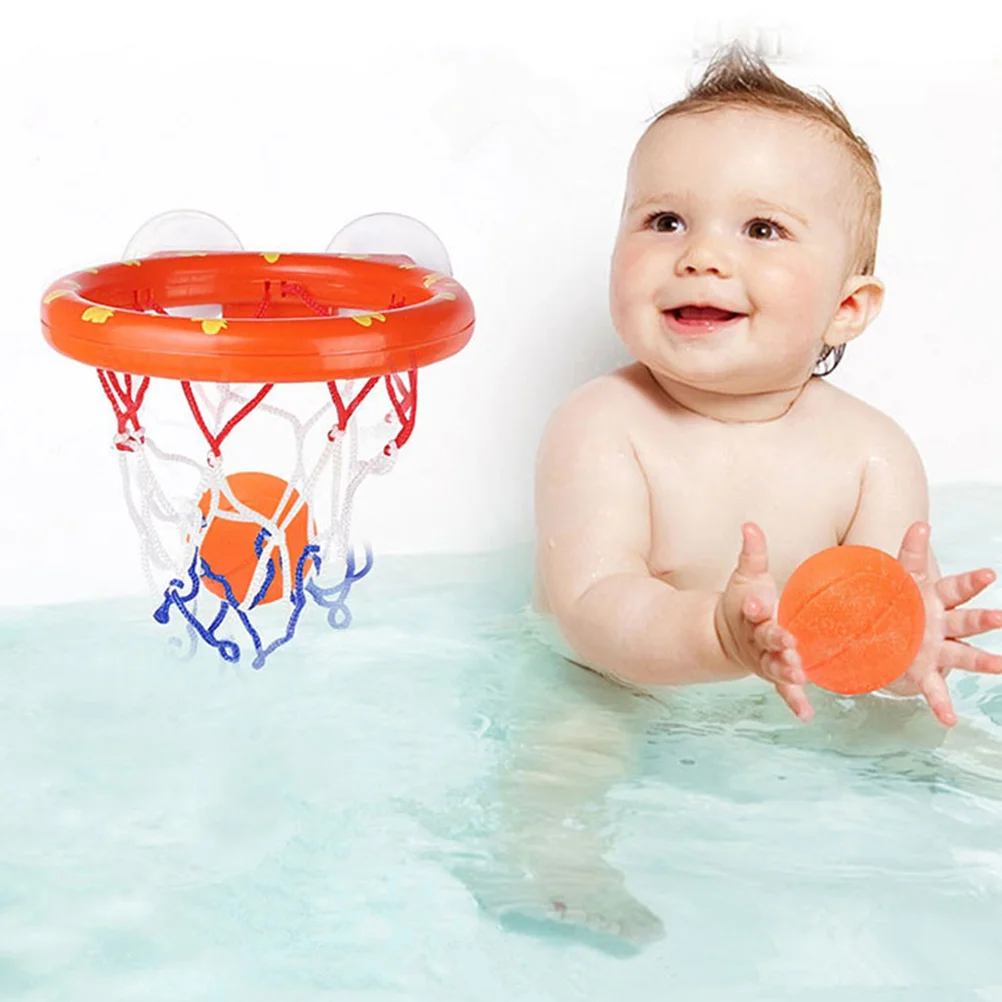 

Kids Toys Basketball Bath Pool Suction Cup Cartoon Bathtub Shooting Plastic Bathing Parent-child Frame