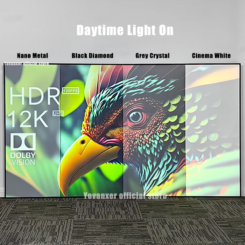 Проекционный экран с фиксированной рамкой и черным бриллиантом