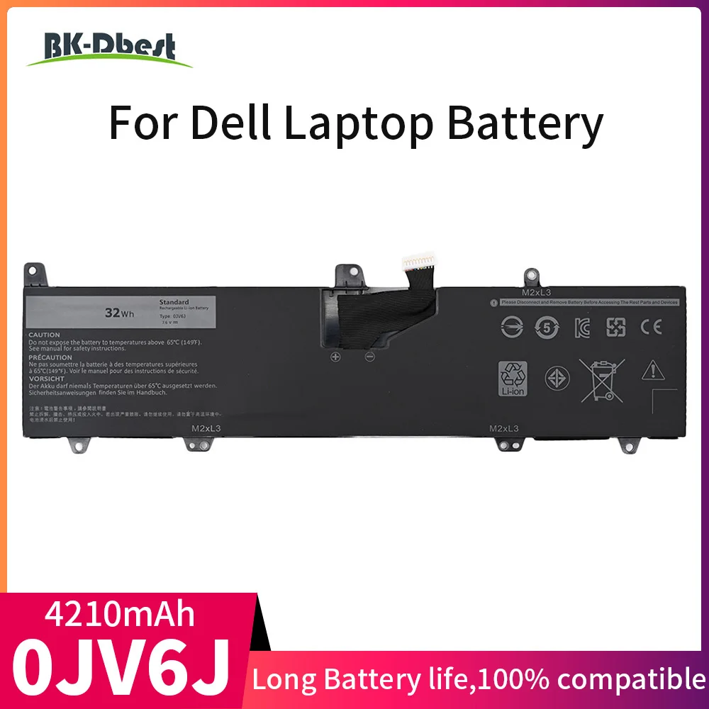 Аккумулятор для ноутбука BK-Dbest OJV6J совместим с Dell Inspiron 3179 3180 3162 3164 3168 Series Notebook 8NWF3